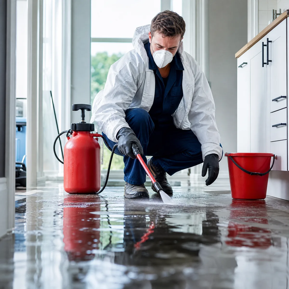 Illustrative contaminated-water cleanup work